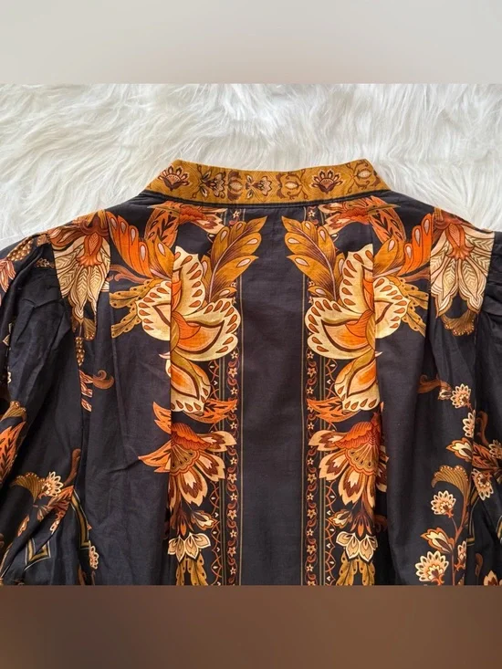 FARM Rio Majestic Garden Black Floral Belted Mini Dress, NWT 🇧🇷 - Picture 13 of 16